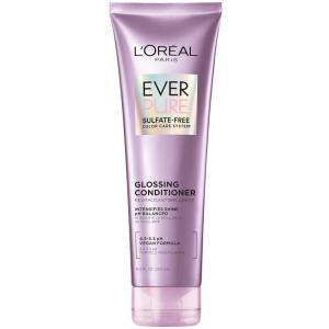 imageLOreal Paris Sulfate Free Glossing Conditioner Intensifies Hair Shine ampamp Smoothness pH Balanced ampamp Argan Oil Infused Vegan Hair Care EverPure 85 Fl Oz