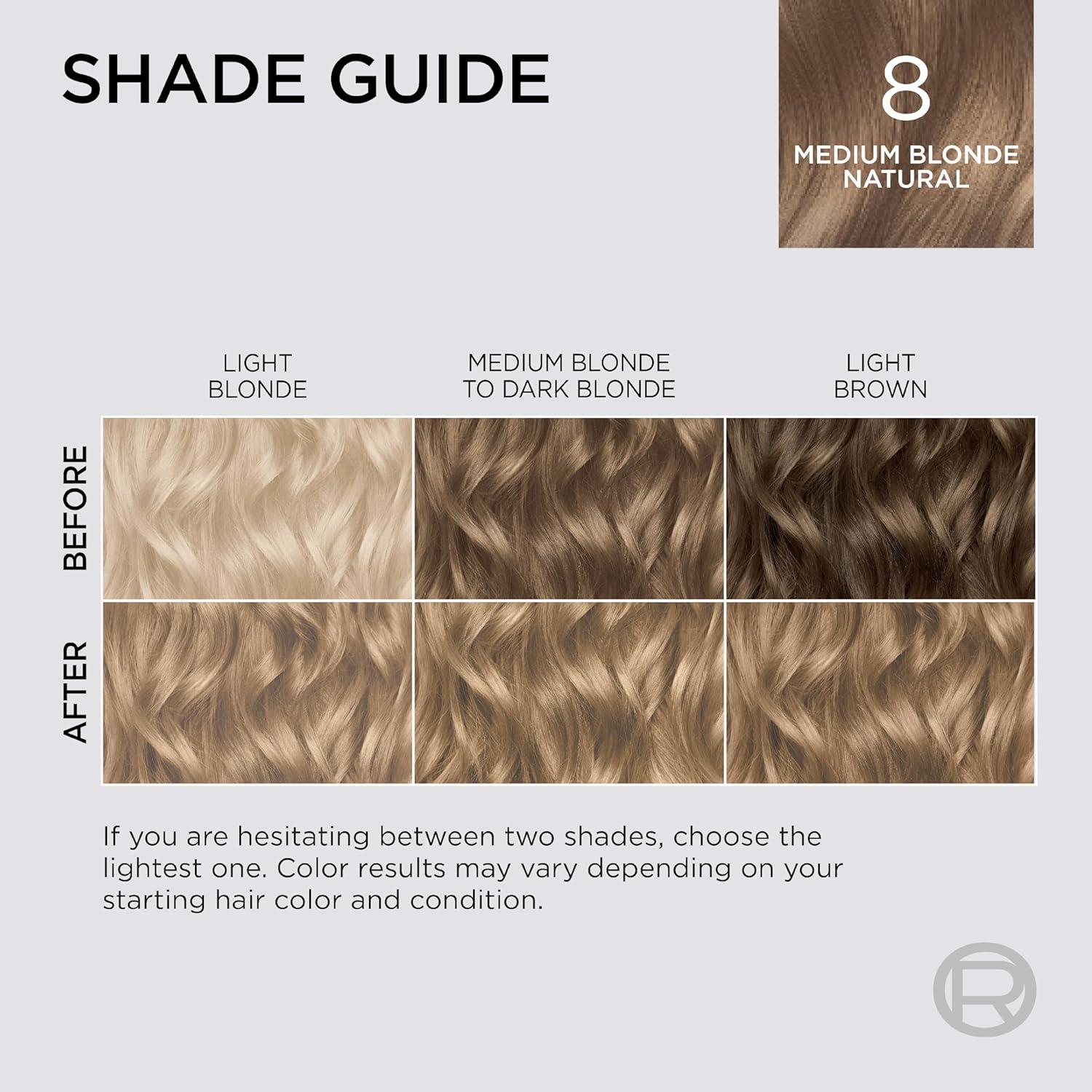 imageLOreal Paris Colorsonic Permanent Hair Dye Cartridge Vibrant Hair Color for Root Touch Up Gray Coverage or All Over Color in just 5 Minutes 6A Light Ash Brown Coloring Device Sold Separately8 Medium Natural Blonde