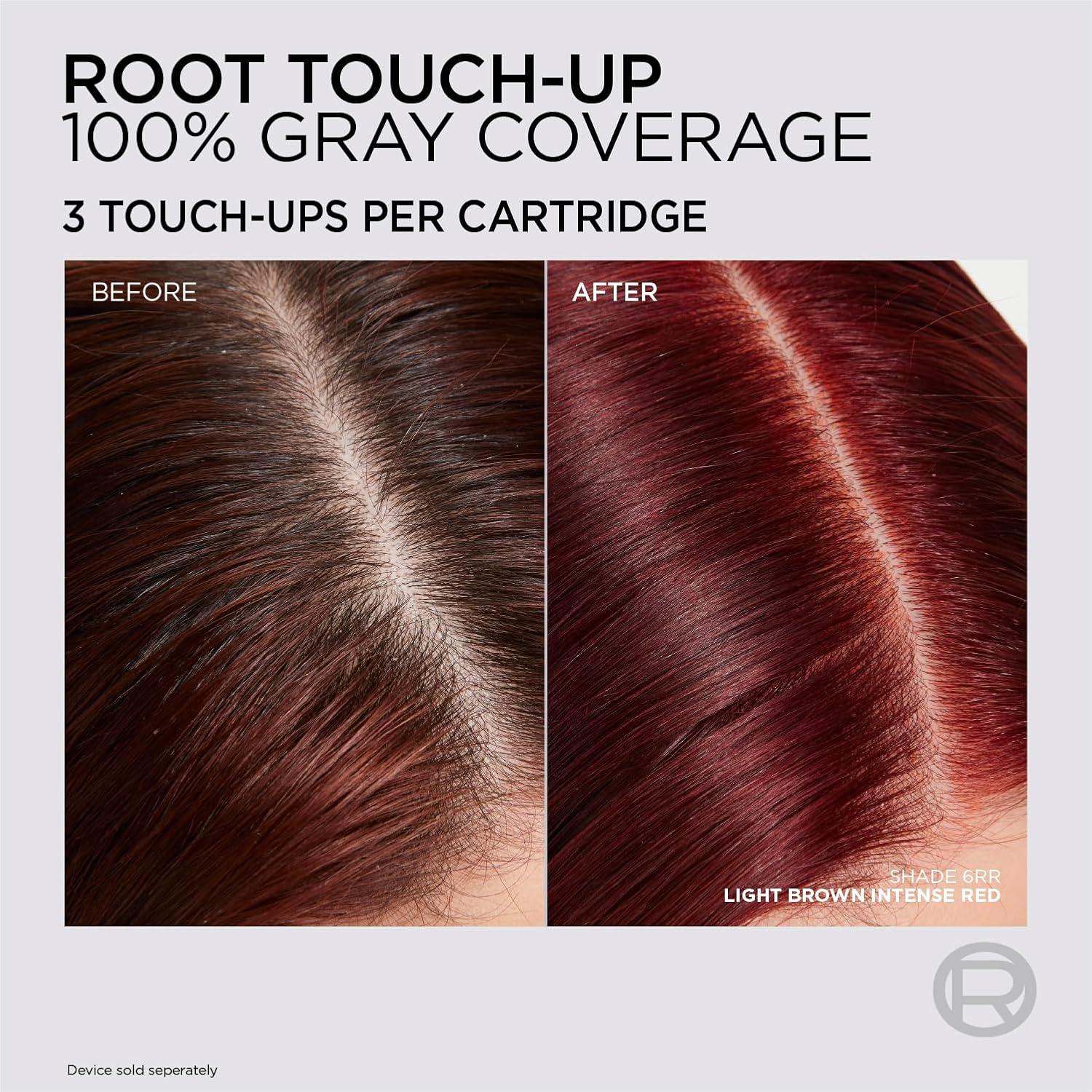 imageLOreal Paris Colorsonic Permanent Hair Dye Cartridge Vibrant Hair Color for Root Touch Up Gray Coverage or All Over Color in just 5 Minutes 6A Light Ash Brown Coloring Device Sold Separately5RR Medium Intense Red Brown