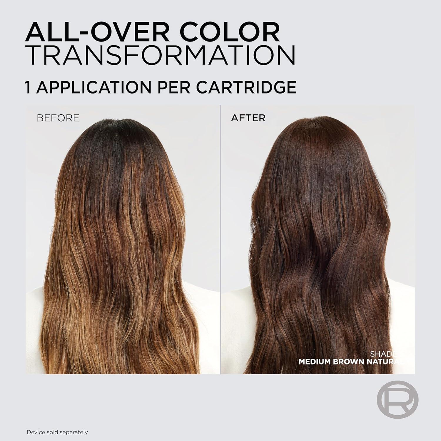 imageLOreal Paris Colorsonic Permanent Hair Dye Cartridge Vibrant Hair Color for Root Touch Up Gray Coverage or All Over Color in just 5 Minutes 6A Light Ash Brown Coloring Device Sold Separately5G Medium Gold Brown