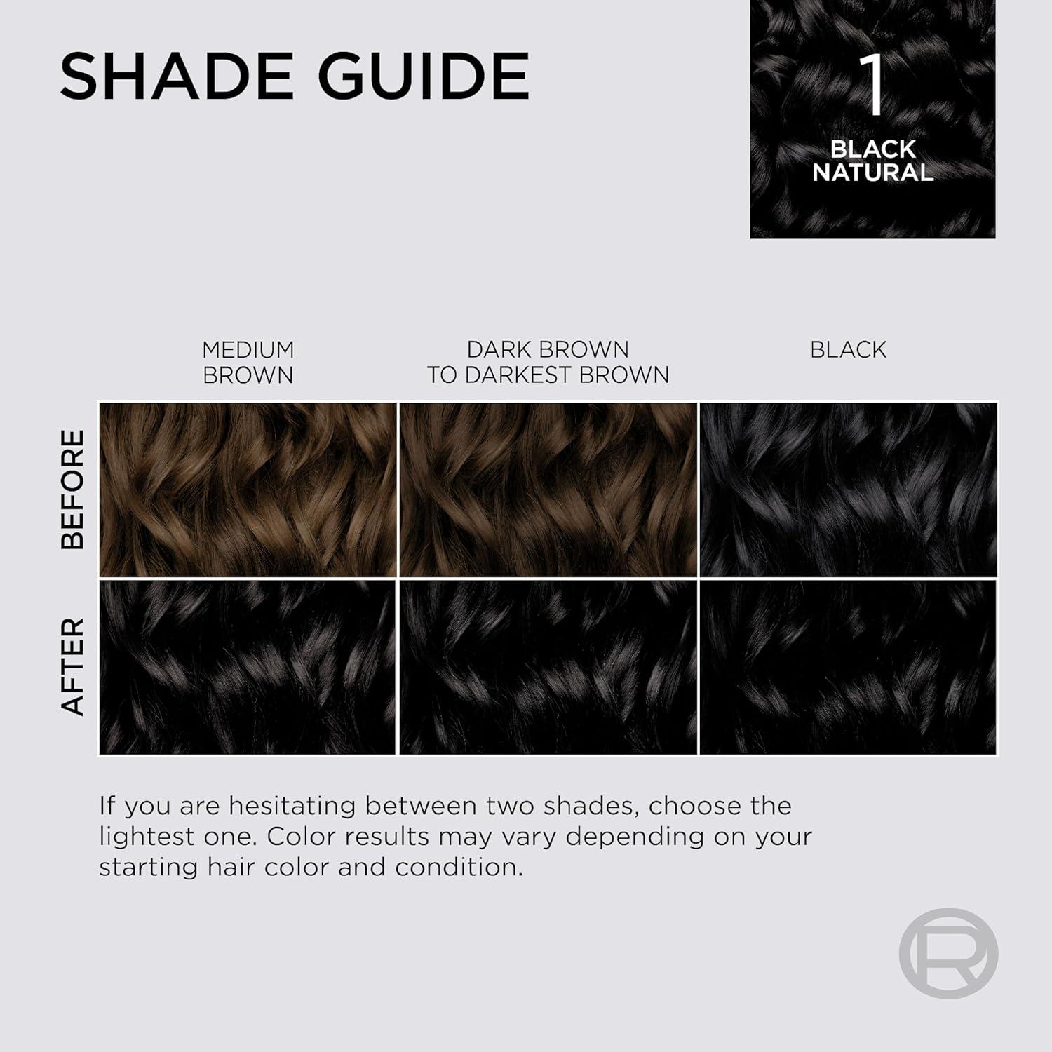 imageLOreal Paris Colorsonic Permanent Hair Dye Cartridge Vibrant Hair Color for Root Touch Up Gray Coverage or All Over Color in just 5 Minutes 6A Light Ash Brown Coloring Device Sold Separately1 Natural Black