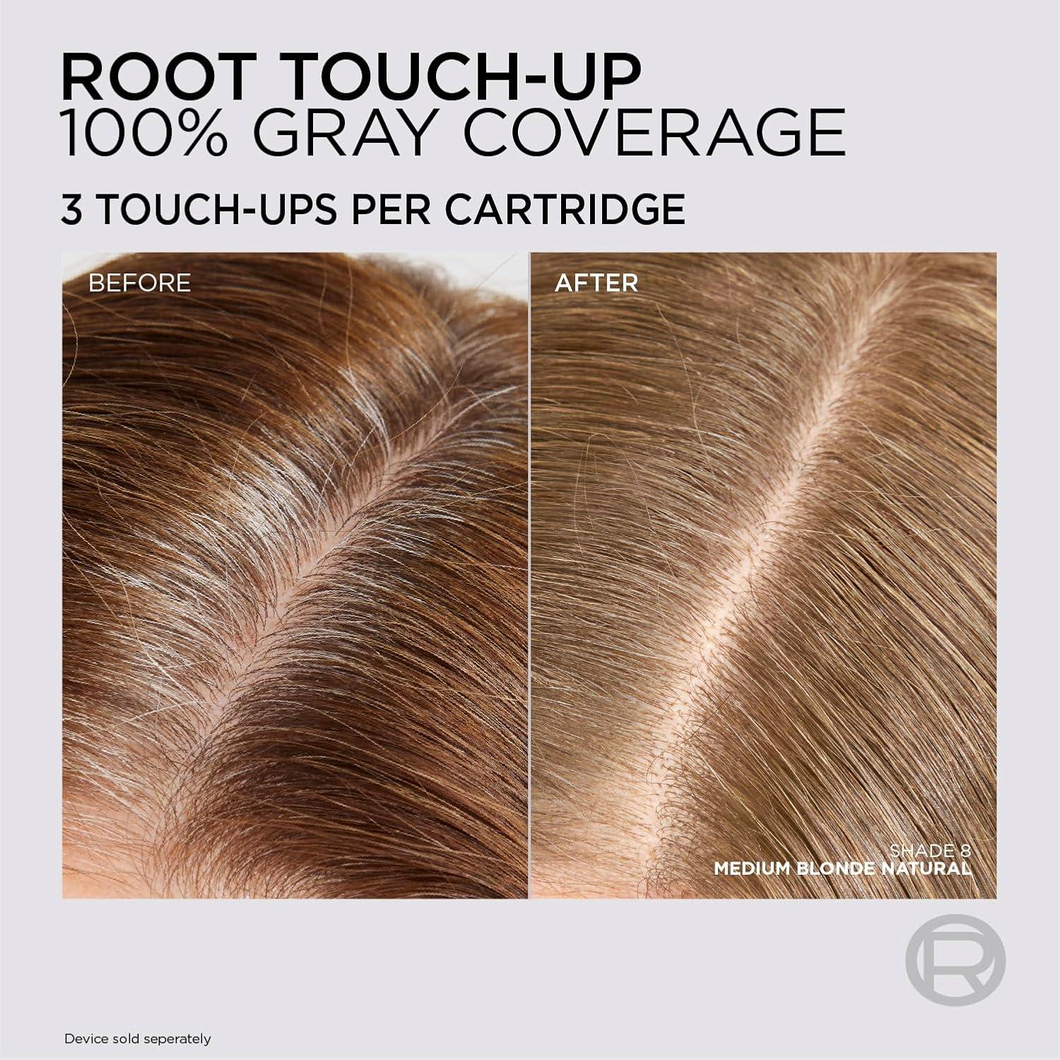 imageLOreal Paris Colorsonic Permanent Hair Dye Cartridge Vibrant Hair Color for Root Touch Up Gray Coverage or All Over Color in just 5 Minutes 6A Light Ash Brown Coloring Device Sold Separately8 Medium Natural Blonde