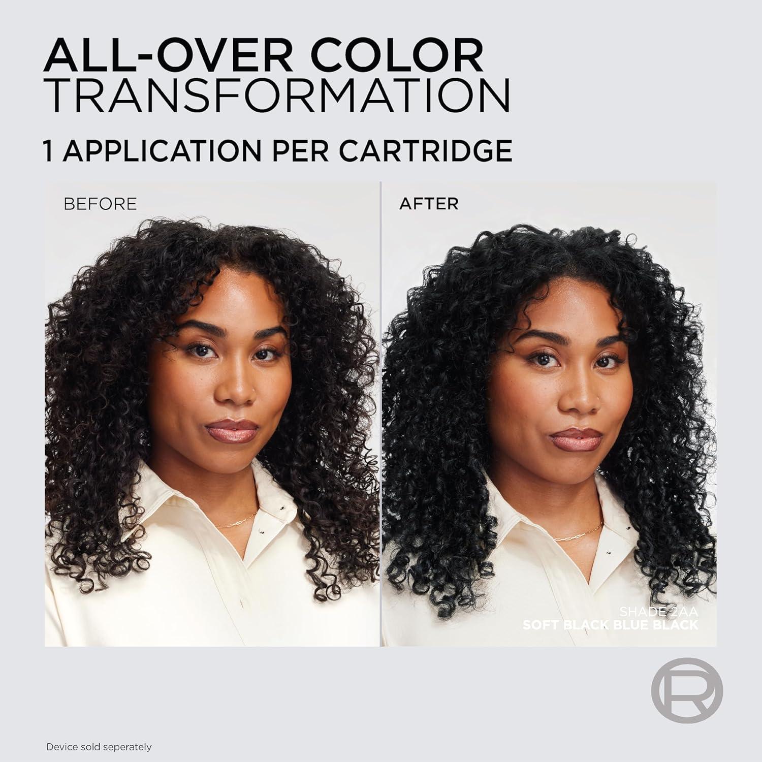 imageLOreal Paris Colorsonic Permanent Hair Dye Cartridge Vibrant Hair Color for Root Touch Up Gray Coverage or All Over Color in just 5 Minutes 6A Light Ash Brown Coloring Device Sold Separately2 Soft Natural Black