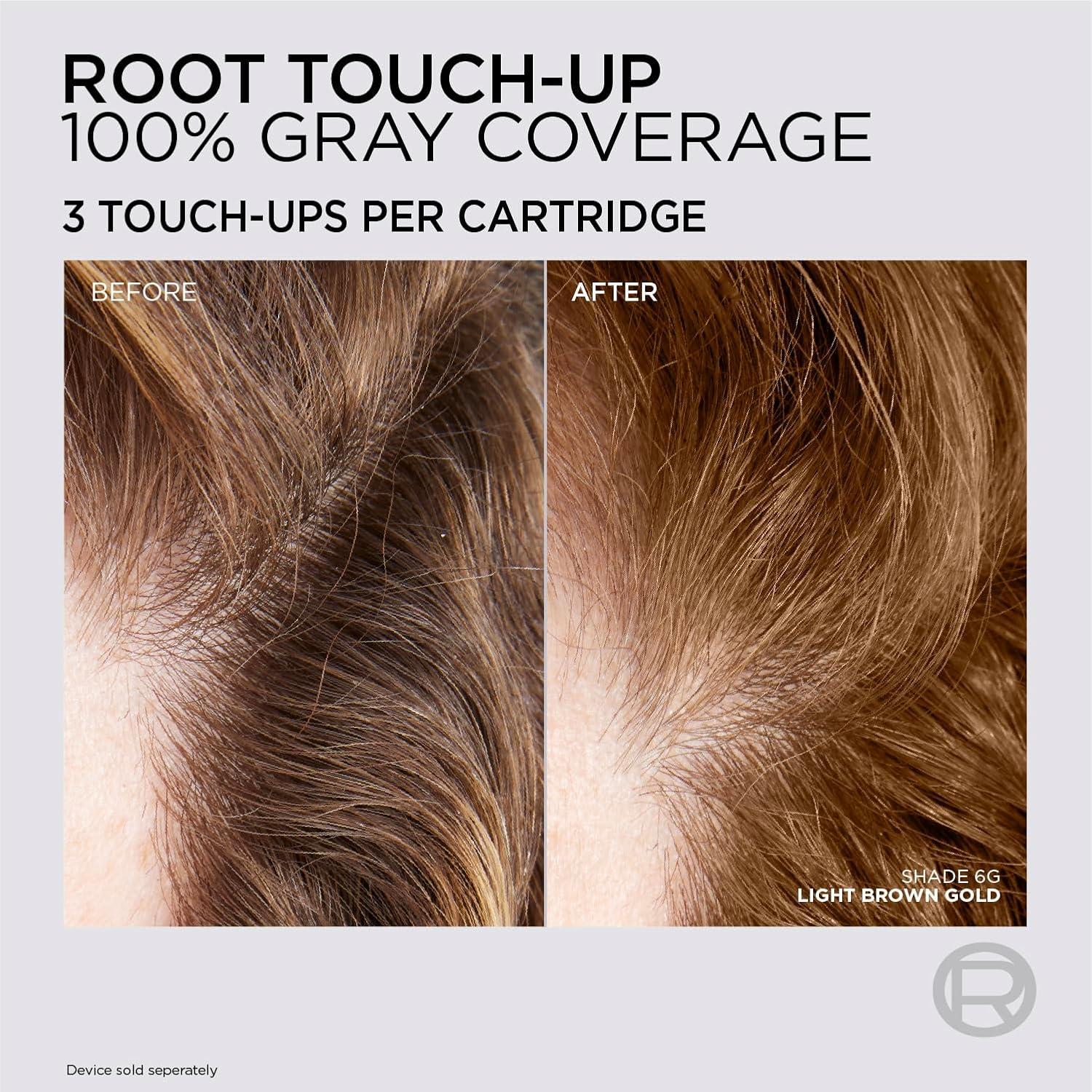 imageLOreal Paris Colorsonic Permanent Hair Dye Cartridge Vibrant Hair Color for Root Touch Up Gray Coverage or All Over Color in just 5 Minutes 6A Light Ash Brown Coloring Device Sold Separately6G Light Gold Brown