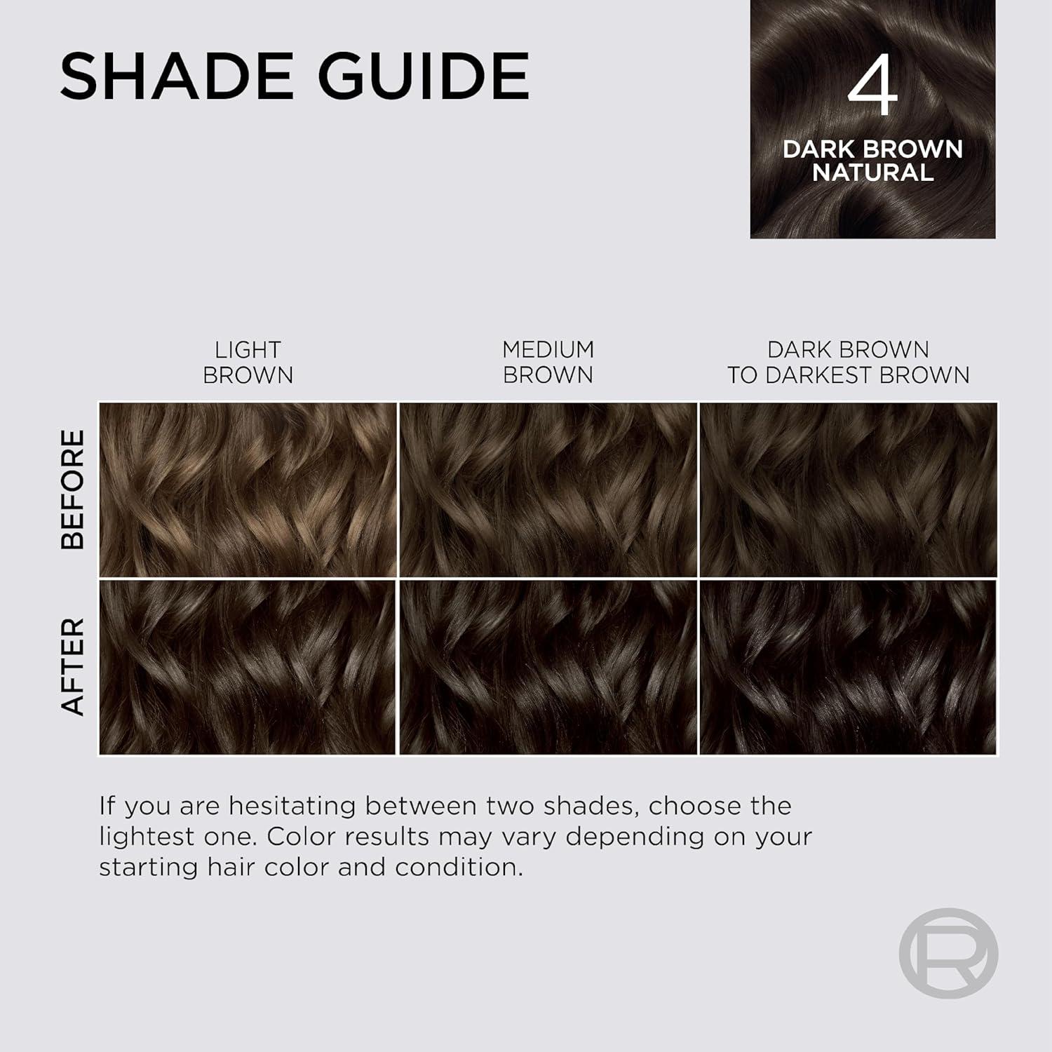 imageLOreal Paris Colorsonic Permanent Hair Dye Cartridge Vibrant Hair Color for Root Touch Up Gray Coverage or All Over Color in just 5 Minutes 6A Light Ash Brown Coloring Device Sold Separately4 Dark Natural Brown