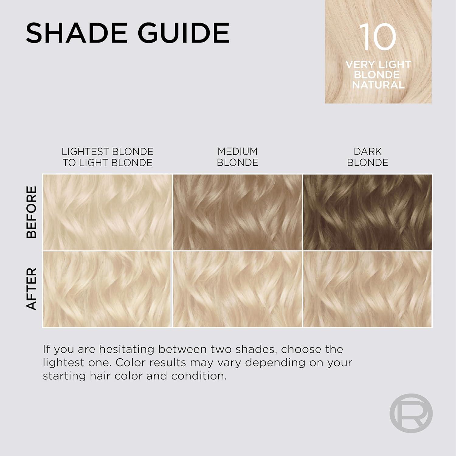 imageLOreal Paris Colorsonic Permanent Hair Dye Cartridge Vibrant Hair Color for Root Touch Up Gray Coverage or All Over Color in just 5 Minutes 6A Light Ash Brown Coloring Device Sold Separately10 Very Light Natural Blonde