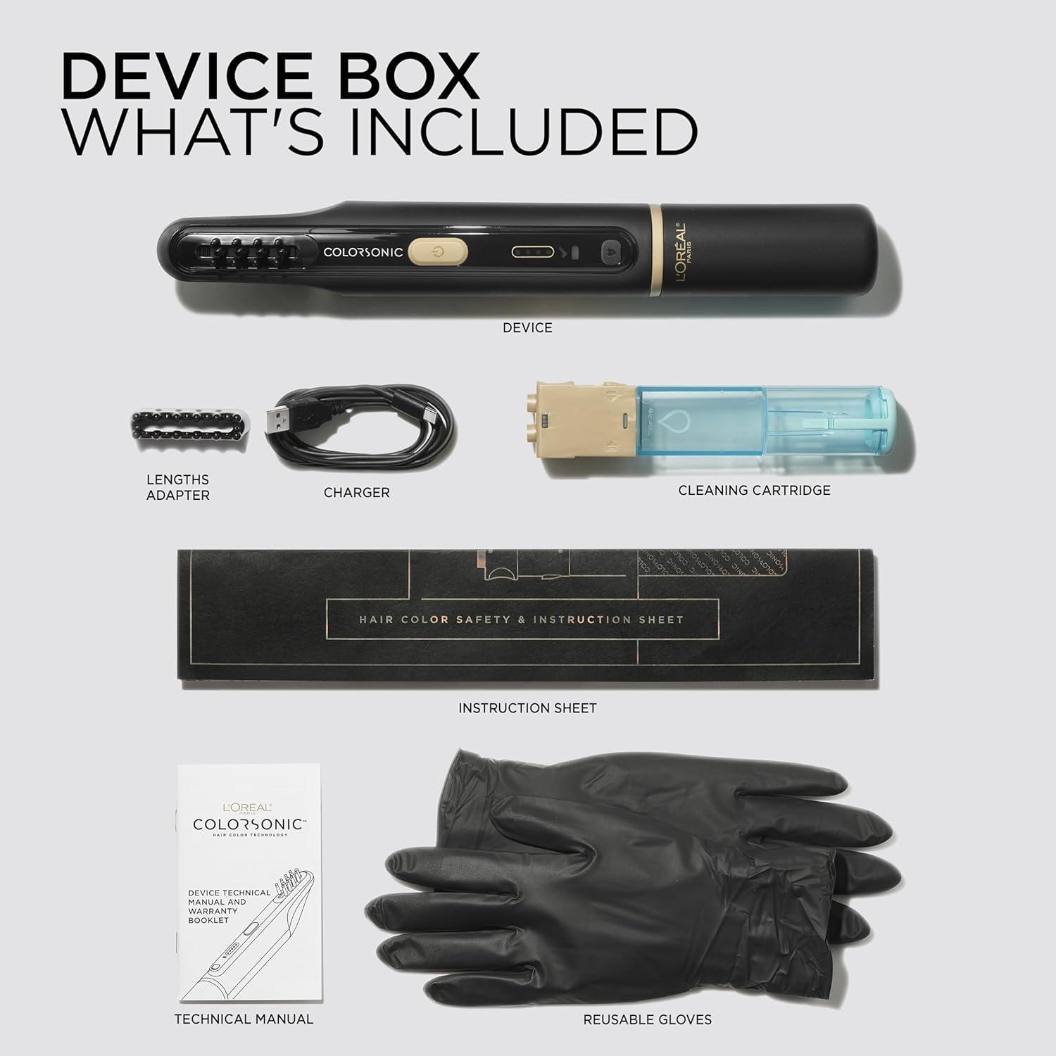 imageLOreal Paris Colorsonic Permanent Hair Dye Coloring Device for Root Touch Up All Over Color and Gray Coverage MistakeFree Application Hair Color Cartridge Sold Separately