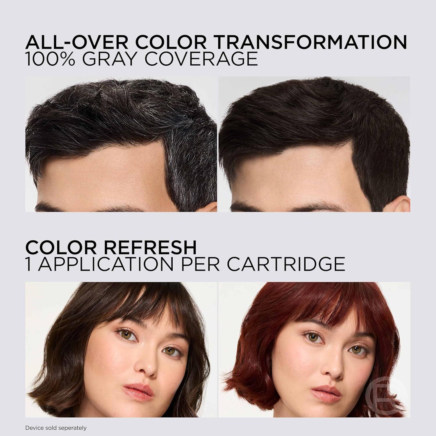 imageLOreal Paris Colorsonic Permanent Hair Dye Coloring Device for Root Touch Up All Over Color and Gray Coverage MistakeFree Application Hair Color Cartridge Sold Separately