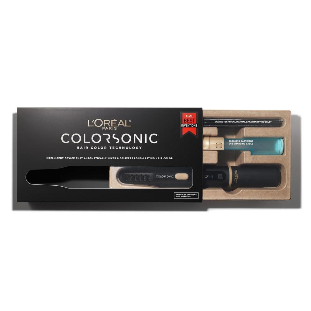 imageLOreal Paris Colorsonic Permanent Hair Dye Coloring Device for Root Touch Up All Over Color and Gray Coverage MistakeFree Application Hair Color Cartridge Sold Separately