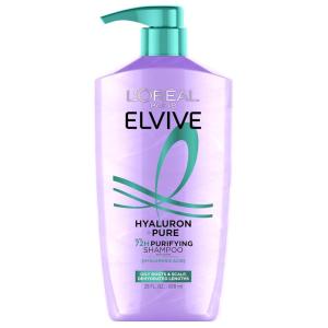 imageLOreal Paris Elvive Hyaluron  Pure 72H Purifying Shampoo for Oily Hair Clarifying Shampoo with Salicylic Acid and Hyaluronic Acid 28 Fl Oz