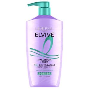 imageLOreal Paris Elvive Hyaluron  Pure 72H Rehydrating Conditioner for Oily Hair Hair Conditioner with Salicylic and Hyaluronic Acid 28 Fl Oz