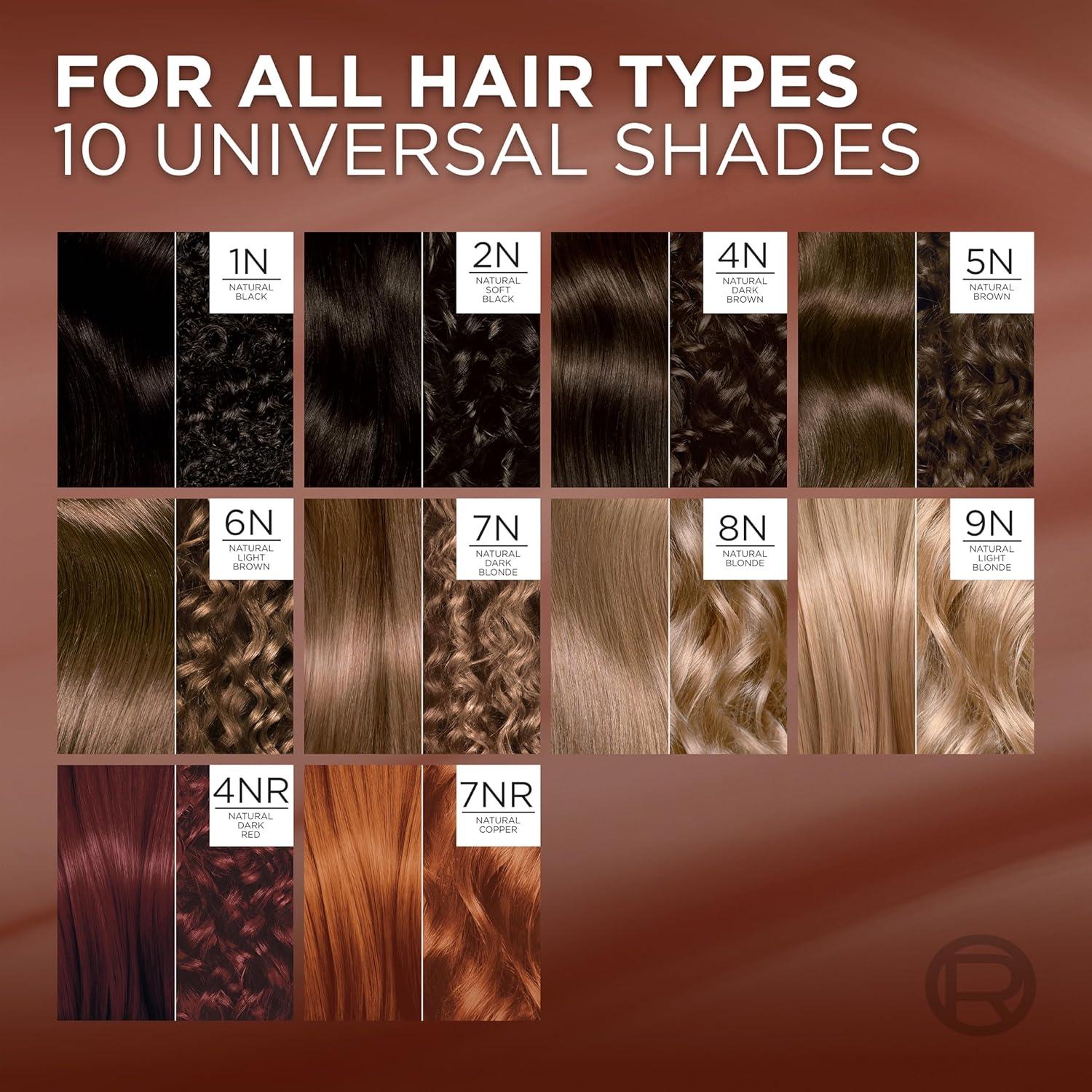 image:imageLOreal Paris Excellence Universal Nudes Permanent Hair Color Ammonia Free Hair Dye for Gray Hair Coverage 6N Natural Light Brown 1 Kit Pack of 2Core Natural Copper