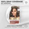 image:imageLOreal Paris Excellence Universal Nudes Permanent Hair Color Ammonia Free Hair Dye for Gray Hair Coverage 6N Natural Light Brown 1 Kit Pack of 25N Natural Brown
