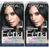 image:imageLOreal Paris Feria MultiFaceted Shimmering Permanent Hair Color High Intensity Hair Dye for 3X Highlights 10 Jet Black 1 Kit Pack of 220 Black Leather Natural Black