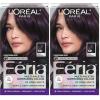 image:imageLOreal Paris Feria MultiFaceted Shimmering Permanent Hair Color High Intensity Hair Dye for 3X Highlights 10 Jet Black 1 Kit Pack of 2521 Cool Amethyst