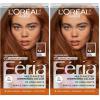 image:imageLOreal Paris Feria MultiFaceted Shimmering Permanent Hair Color High Intensity Hair Dye for 3X Highlights 10 Jet Black 1 Kit Pack of 254 Spiced Copper