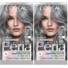 image:imageLOreal Paris Feria MultiFaceted Shimmering Permanent Hair Color High Intensity Hair Dye for 3X Highlights 10 Jet Black 1 Kit Pack of 2S1 Smokey Silver