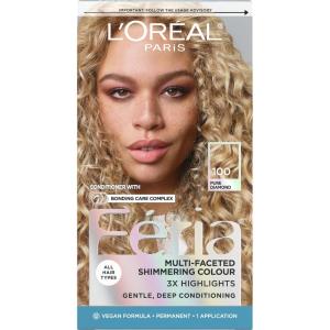 image:imageLOreal Paris Feria MultiFaceted Shimmering Permanent Hair Color High Intensity Hair Dye for 3X Highlights 10 Jet Black 1 Kit Pack of 2100 Pure Diamond