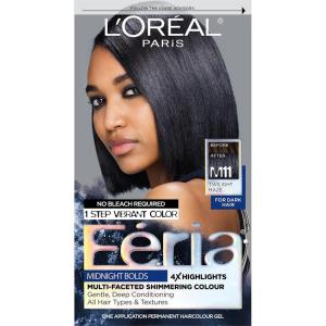 image:imageLOreal Paris Feria MultiFaceted Shimmering Permanent Hair Color High Intensity Hair Dye for 3X Highlights 10 Jet Black 1 Kit Pack of 2Twilight Haze