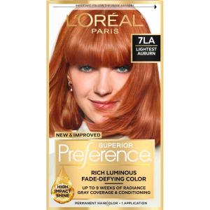 image:imageLOreal Paris Superior Preference Luminous FadeDefying Permanent Hair Color Hair Dye For Up to 9 Weeks of Radiance 6AM Light Amber Brown 1 Kit Pack of 27LA Lightest Auburn