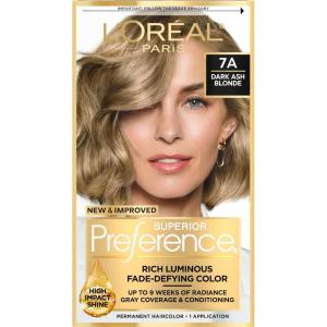 image:imageLOreal Paris Superior Preference Luminous FadeDefying Permanent Hair Color Hair Dye For Up to 9 Weeks of Radiance 6AM Light Amber Brown 1 Kit Pack of 27A Dark Ash Blonde