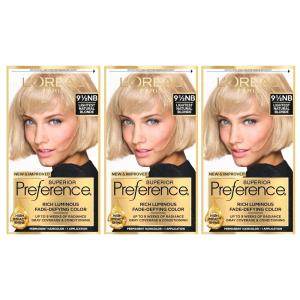 image:imageLOreal Paris Superior Preference Luminous FadeDefying Permanent Hair Color Hair Dye For Up to 9 Weeks of Radiance 6AM Light Amber Brown 1 Kit Pack of 295NB Lightest Natural Blonde