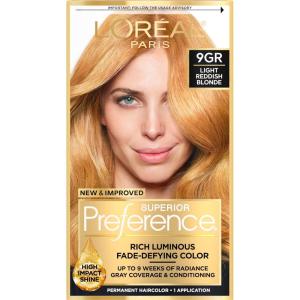 image:imageLOreal Paris Superior Preference Luminous FadeDefying Permanent Hair Color Hair Dye For Up to 9 Weeks of Radiance 6AM Light Amber Brown 1 Kit Pack of 29GR Golden Reddish Blonde