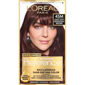 image:imageLOreal Paris Superior Preference Luminous FadeDefying Permanent Hair Color Hair Dye For Up to 9 Weeks of Radiance 6AM Light Amber Brown 1 Kit Pack of 24SM Dark Soft Mahogany Brown