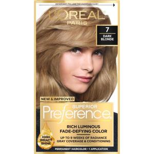 image:imageLOreal Paris Superior Preference Luminous FadeDefying Permanent Hair Color Hair Dye For Up to 9 Weeks of Radiance 6AM Light Amber Brown 1 Kit Pack of 207 Dark Blonde