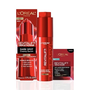 image:imageLOreal Paris Revitalift Triple Power Dark Spot Corrector CreamySerum Hyperpigmentation Treatment With Melasyl Vitamin C amp Niacinamide Treats Sun Spots Dark Spots Aging amp Uneven Tone 17 fl oz
