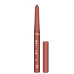 image:imageLOreal Paris Blurfiller Lip Liner Lightweight Buildable and Sculpting Lip Pencil Line Define and Contour for FullerLooking Lips Bordeaux Bisous 021 ozTea Time
