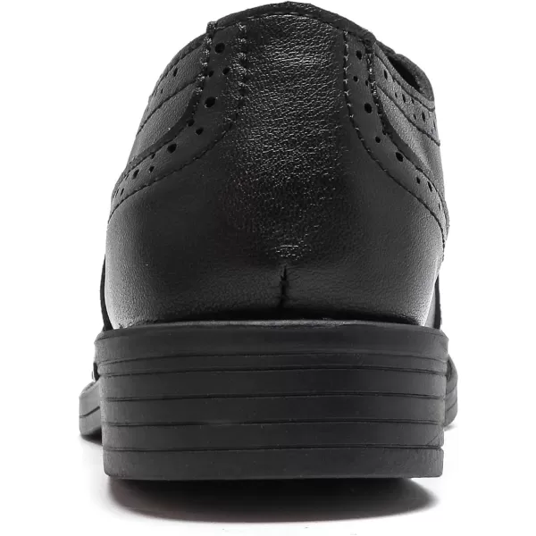 DADAWEN Boy's Classic Leather Lace Up Wingtip Comfort Oxford Shoes School Uniform Wedding Church Dress Shoes 