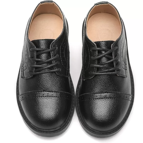 DADAWEN Boys Girls Classic Lace-Up Dress Shoes Oxford Shoes Wedding Church School Uniform Shoes 