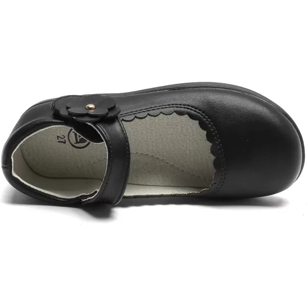 DADAWEN Girls Mary Jane Flats School Uniform Shoes Strap Dress Shoes 
