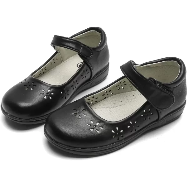 DADAWEN Girls Mary Jane Flats School Uniform Shoes Strap Dress Shoes 