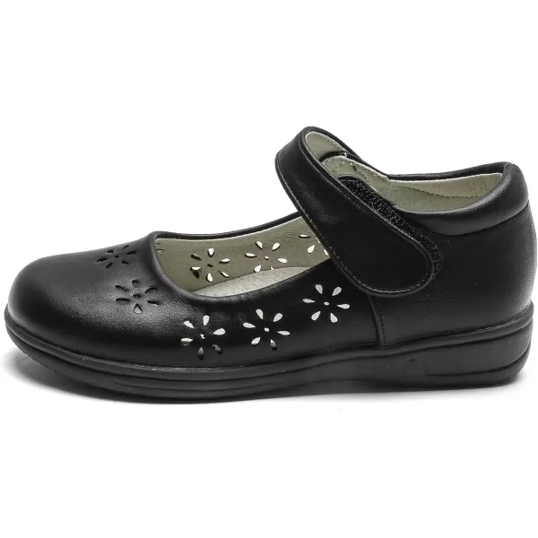 DADAWEN Girls Mary Jane Flats School Uniform Shoes Strap Dress Shoes 