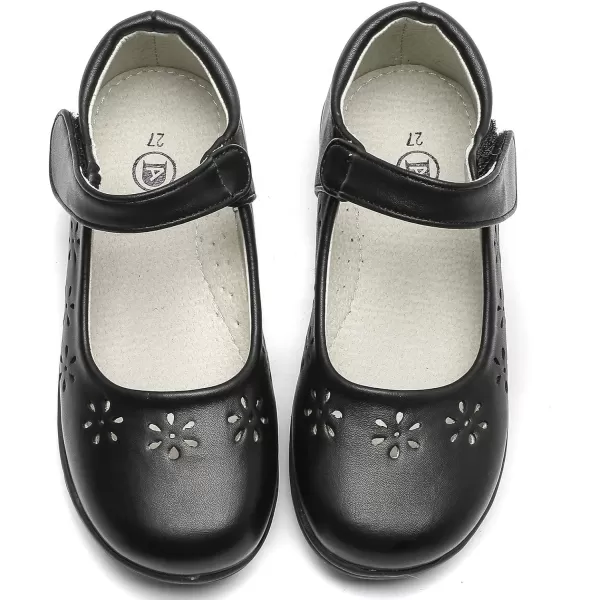 DADAWEN Girls Mary Jane Flats School Uniform Shoes Strap Dress Shoes 