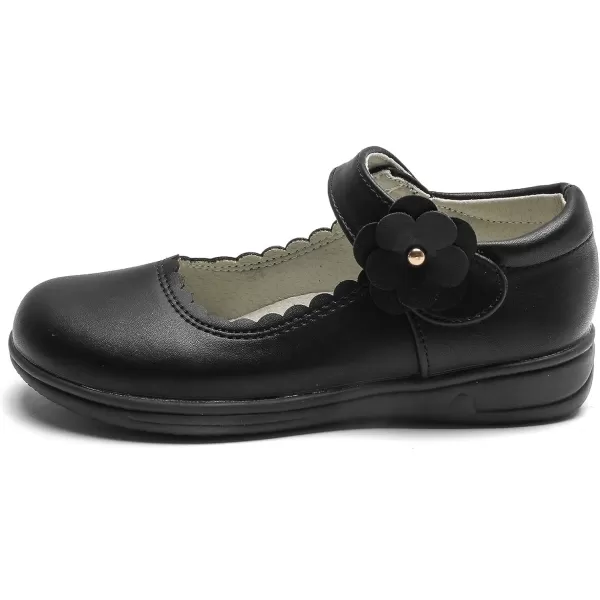 DADAWEN Girls Mary Jane Flats School Uniform Shoes Strap Dress Shoes 