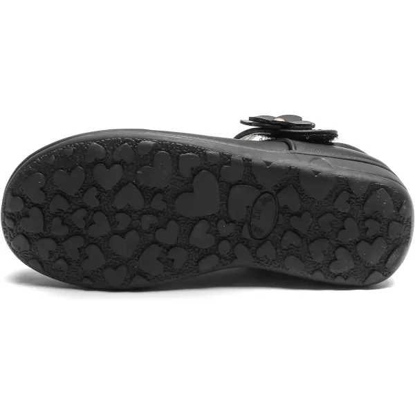 DADAWEN Girls Mary Jane Flats School Uniform Shoes Strap Dress Shoes 