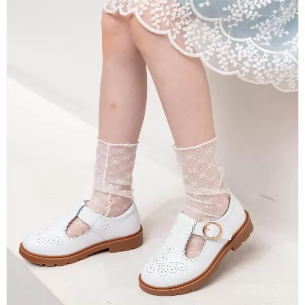 DADAWEN Girls Toddler/Little Kid/Big Kid Mary Jane Dress Shoes Ballet Flats for Girl Party Wedding School Shoes