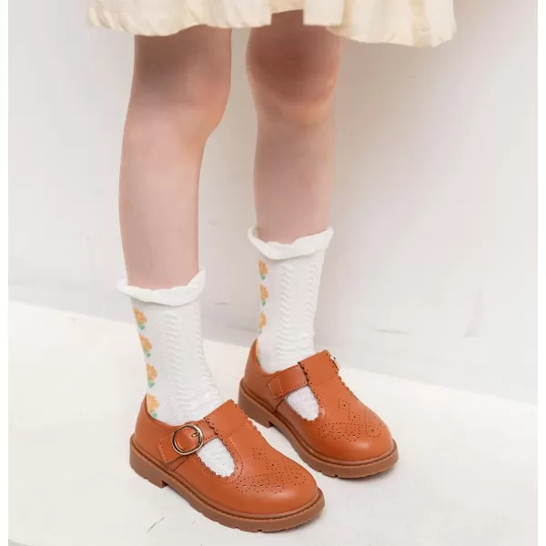 DADAWEN Girls Toddler/Little Kid/Big Kid Mary Jane Dress Shoes Ballet Flats for Girl Party Wedding School Shoes