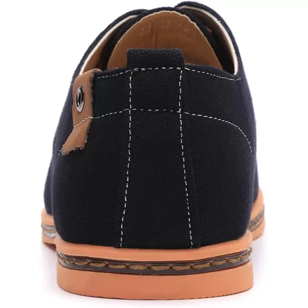 DADAWEN Men's Casual Canvas Oxfords Walking Shoes Sneakers Lace Up Dress Shoes