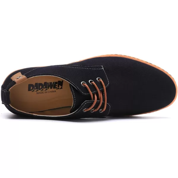 DADAWEN Men's Casual Canvas Oxfords Walking Shoes Sneakers Lace Up Dress Shoes