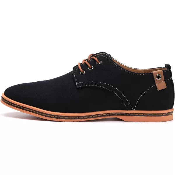 DADAWEN Men's Casual Canvas Oxfords Walking Shoes Sneakers Lace Up Dress Shoes