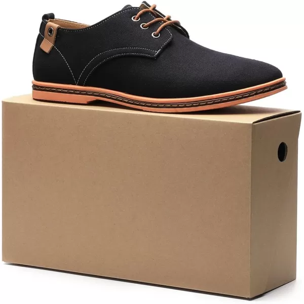 DADAWEN Men's Casual Canvas Oxfords Walking Shoes Sneakers Lace Up Dress Shoes