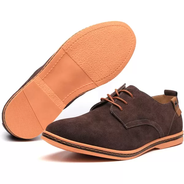 DADAWEN Men's Classic Suede Leather Oxford Dress Shoes Business Casual Shoes