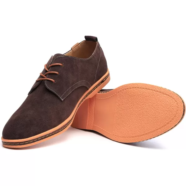 DADAWEN Men's Classic Suede Leather Oxford Dress Shoes Business Casual Shoes