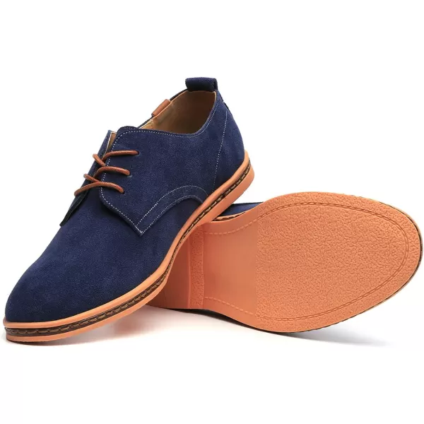DADAWEN Men's Classic Suede Leather Oxford Dress Shoes Business Casual Shoes