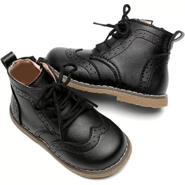 DADAWEN Toddler Baby Boys Girls Hiking Boots Waterproof Leather Non Slip Lace Up Outdoor Work Ankle Winter Snow Boots