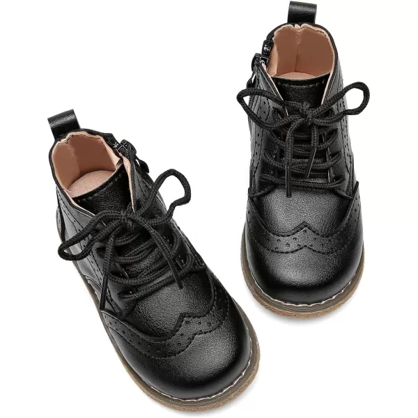 DADAWEN Toddler Baby Boys Girls Hiking Boots Waterproof Leather Non Slip Lace Up Outdoor Work Ankle Winter Snow Boots